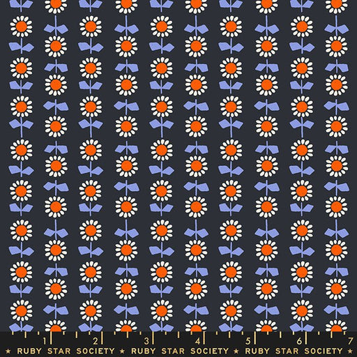 PRE_ORDER Meadow Star by Alexia Marcella Abegg- Bloom RS 4098 15- Soft Black- Half Yard- February 2024 - Modern Fabric Shoppe