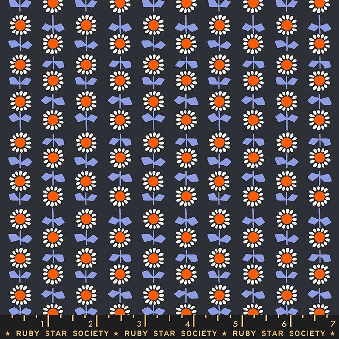 PRE_ORDER Meadow Star by Alexia Marcella Abegg- Bloom RS 4098 15- Soft Black- Half Yard- February 2024 - Modern Fabric Shoppe