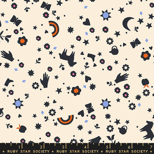 PRE-ORDER Meadow Star by Alexia Marcella Abegg- Dreamland RS 4099 12- Natural- Half Yard- February 2024 - Modern Fabric Shoppe