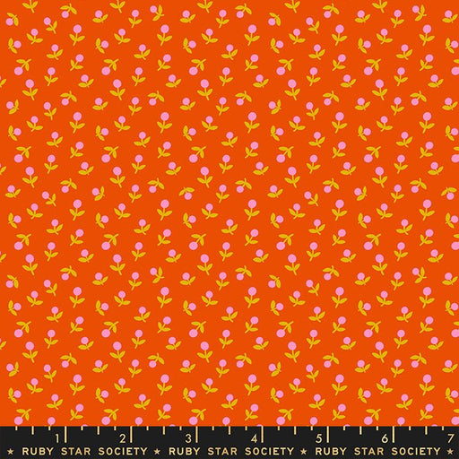 PRE-ORDER Meadow Star by Alexia Marcella Abegg- Sprout RS 4103 13- Warm Red- Half Yard- February 2024 - Modern Fabric Shoppe