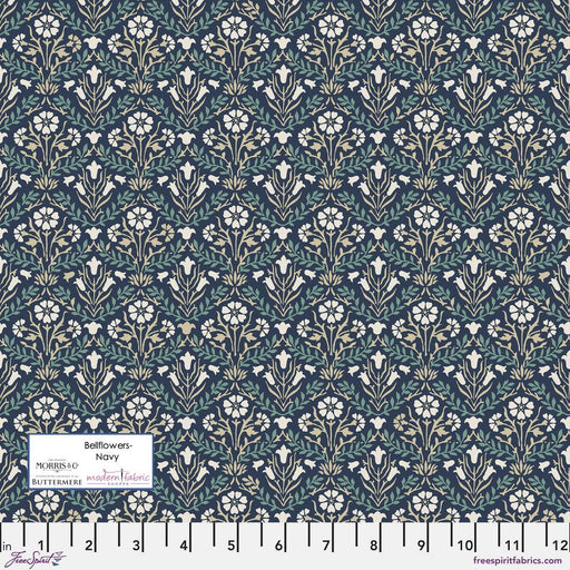 PRE-ORDER Morris & Company-Buttermere- Bellflowers PWWM021.NAVY- Half Yard - Modern Fabric Shoppe