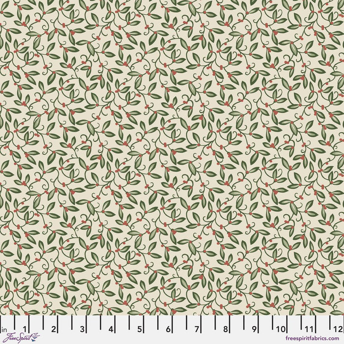 PRE-ORDER Morris & Company- Cotswold Holiday- Mistletoe PWWM095.CREAM- Half Yard- June 2024 - Modern Fabric Shoppe