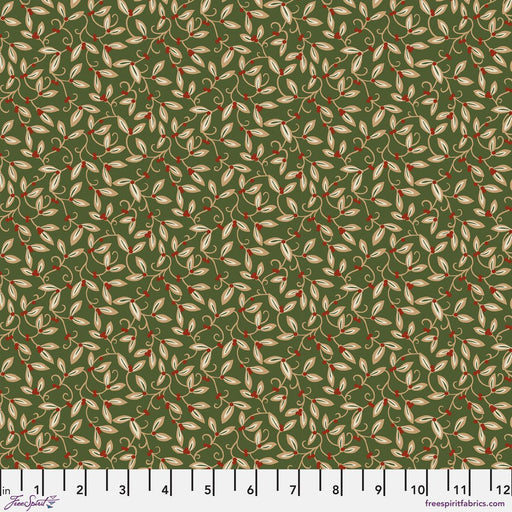 PRE-ORDER Morris & Company- Cotswold Holiday- Mistletoe PWWM095.GREEN- Half Yard- June 2024 - Modern Fabric Shoppe