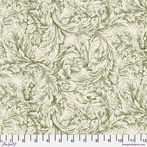 PRE-ORDER Morris & Company- Cotswold Holiday- Small Scroll PWWM096.GREEN- Half Yard- June 2024 - Modern Fabric Shoppe