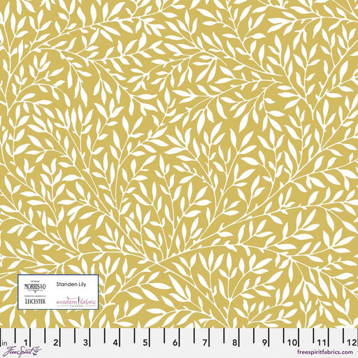 PRE-ORDER Morris & Company-Leicester- Standen Lily PWWM081.YELLOW- Half Yard - Modern Fabric Shoppe