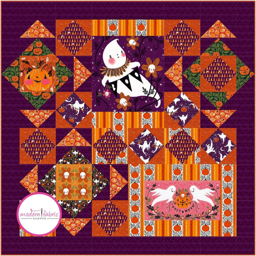 PRE-ORDER Punkin Quilt Kit featuring Ghostly Greeting by Cori Dantini- May 2024 - Modern Fabric Shoppe