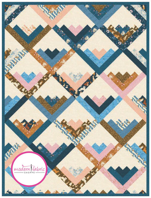PRE-ORDER Sarah Watts- The Bonnie Quilt Kit featuring Dog Park- May 2024 - Modern Fabric Shoppe