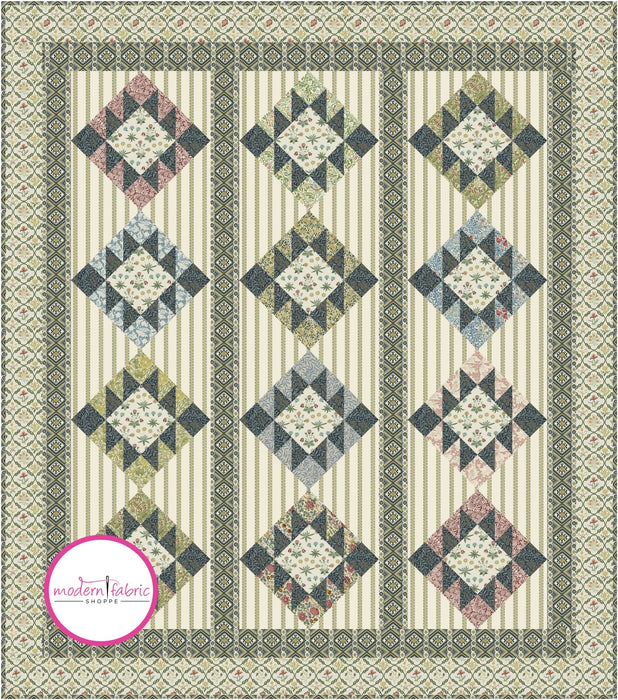 PRE-ORDER Simple Elegence Quilt Kit featuring Emery Walker by Morris & Company- April 2024 - Modern Fabric Shoppe