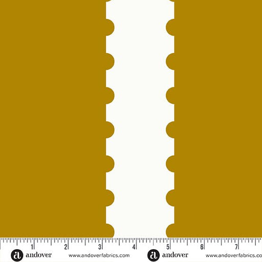 PRE-ORDER Stamp Stripe by Alison Glass- A-1131-Y Lichen- Half Yard- April 2024 - Modern Fabric Shoppe