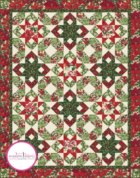 PRE-ORDER Stars of Christmas Quilt Kit featuring Winterberry by Martha Negley- June 2024 - Modern Fabric Shoppe