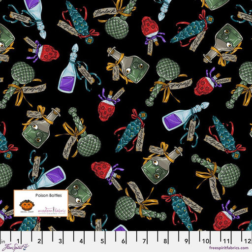 PRE-ORDER Storybook Halloween by Rachel Hauer- Poison Bottles PWRH065.MULTI- May 2023 - Modern Fabric Shoppe