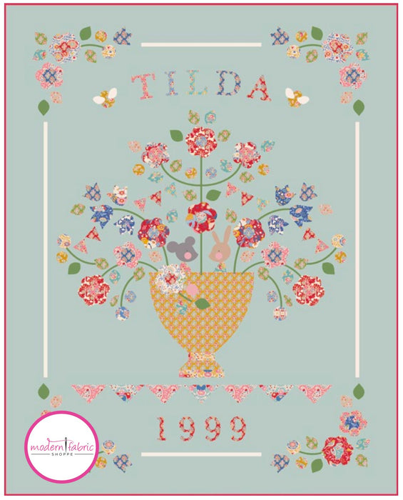 PRE-ORDER- Tilda- Jubilee- Birthday Quilt Kit- Blue Sage- February 2024 - Modern Fabric Shoppe