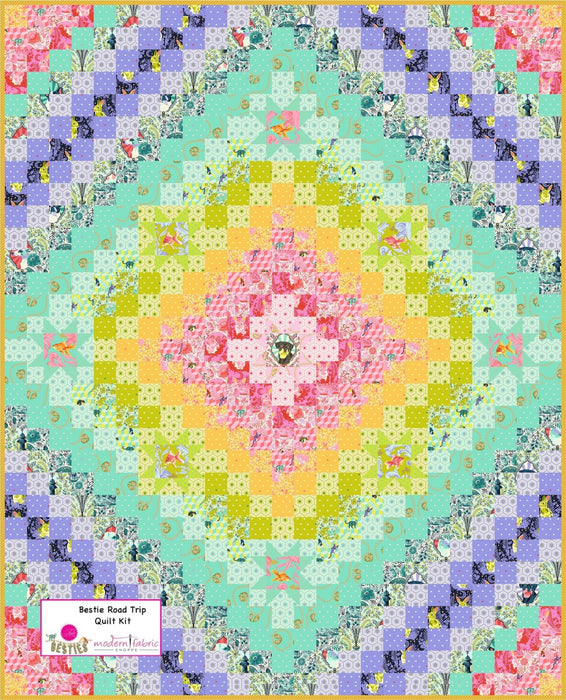 PRE-Order Tula Pink- Besties- Besties Road Trip Quilt Kit- OCTOBER 2023 Delivery - Modern Fabric Shoppe