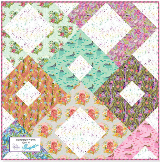 PRE-ORDER Tula Pink- Everglow- Dandelion Wishes Quilt Kit- APRIL 2023 - Modern Fabric Shoppe