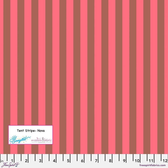 PRE-ORDER Tula Pink Neon True Colors- Tent Stripe PWTP069.NOVA- Half Yard - Modern Fabric Shoppe