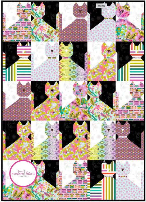 PRE-Order Tula Pink- Tabby Road- Meow Quilt Kit- July 2024 Delivery - Modern Fabric Shoppe