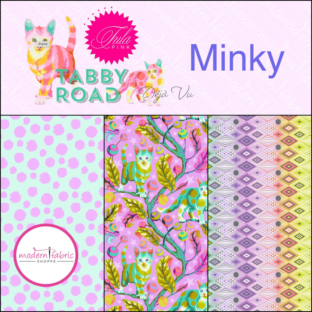 PREORDER - Tabby Road Deja Vu - Full Yard Bundle of 8 pcs - Tula Pink –  Pink Door Fabrics