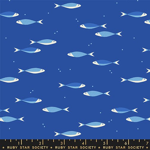 PRE-ORDER Water- Collaboration by Ruby Star Society- School Day RS 5127 12- Royal Blue- Half Yard- January 2024 - Modern Fabric Shoppe