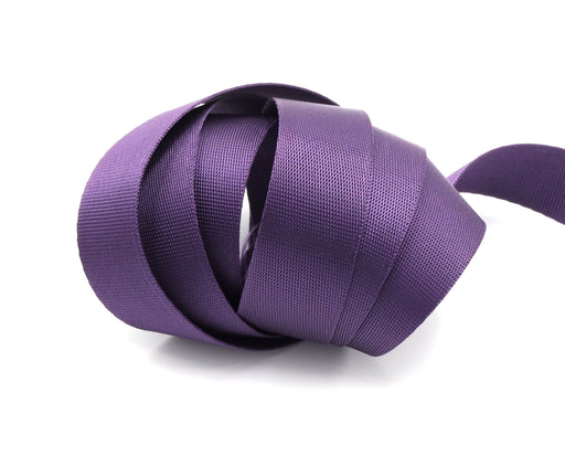 Purple 1 inch (25mm) width Nylon Webbing- Strapping by the yard - Modern Fabric Shoppe