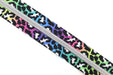 Rainbow Leopard- #5 Silver Nylon Coil Zipper Tape - Modern Fabric Shoppe