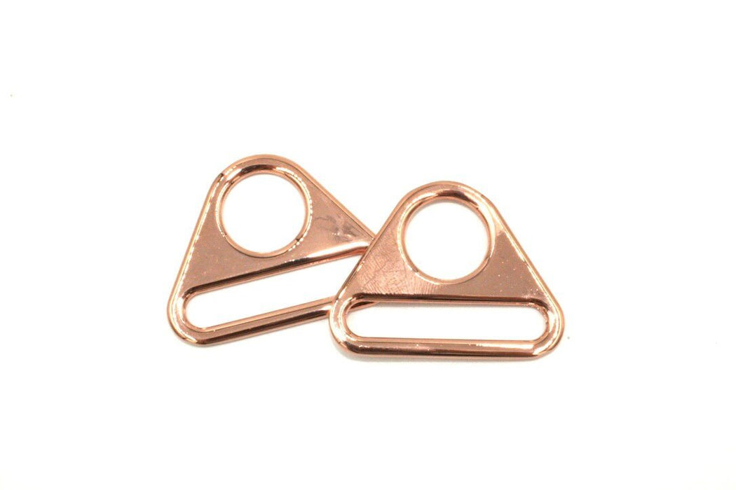 Rose Gold 1 inch (25mm) Triangle Ring- Set of 2 - Modern Fabric Shoppe