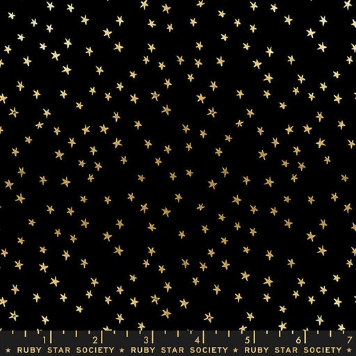 Starry by Alexia Marcella Abegg- Mini Starry RS 4110 27M- Black Gold- Half Yard - Modern Fabric Shoppe
