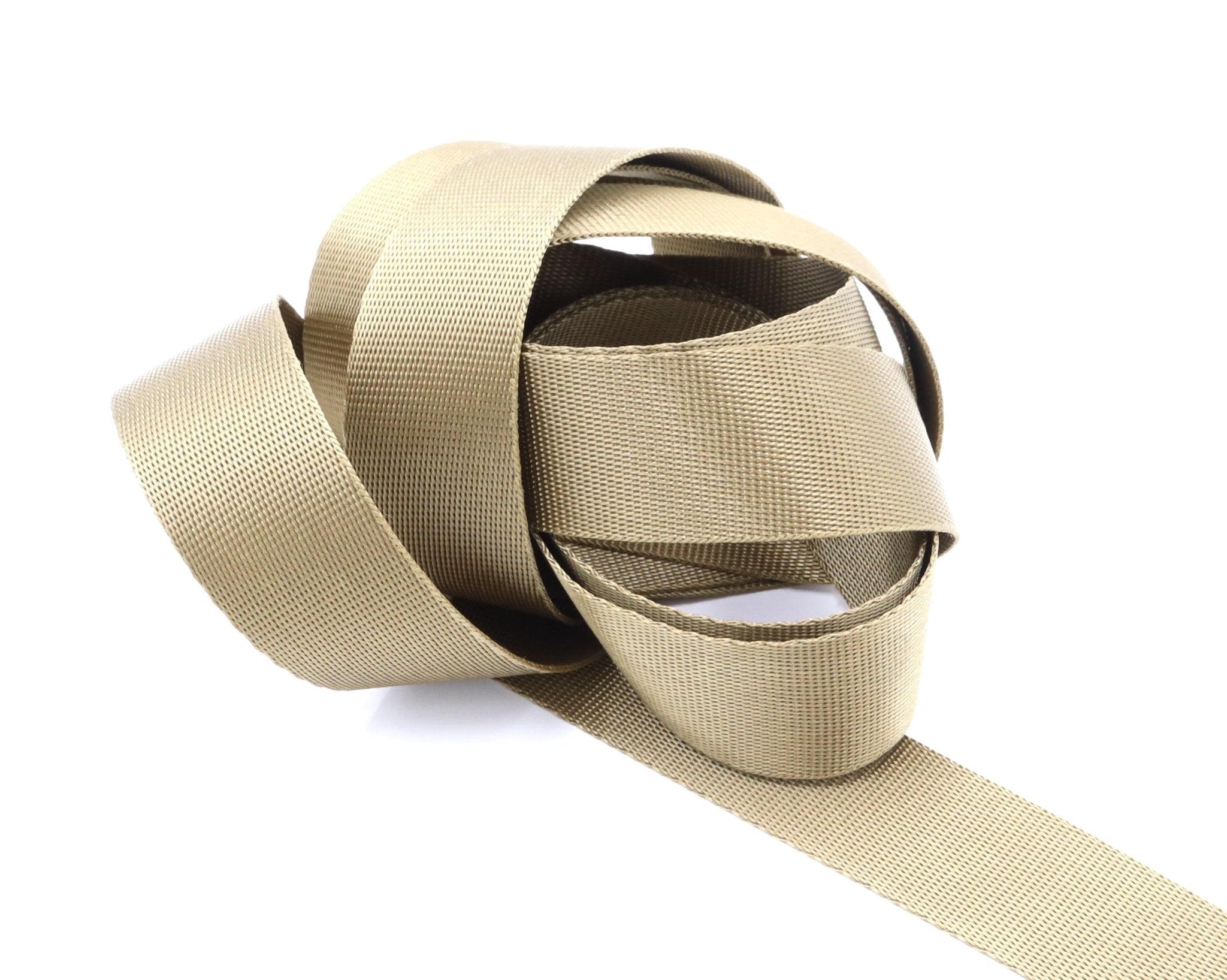 Tan 1 inch (25mm) width Nylon Webbing- Strapping by the yard - Modern ...