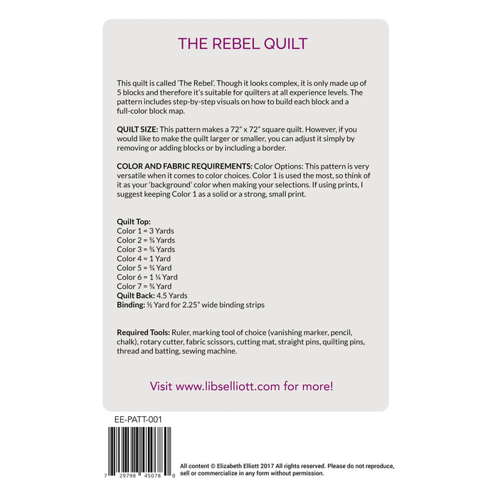 The Rebel Quilt Pattern by Libs Elliott - Modern Fabric Shoppe