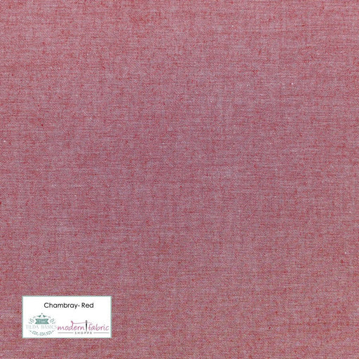 Tilda Chambray Basics- TIL160001-Red- Half Yard - Modern Fabric Shoppe