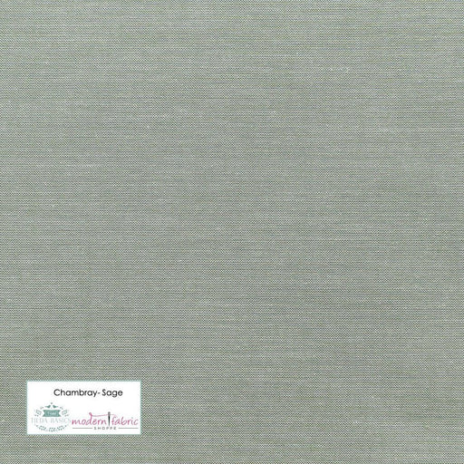 Tilda Chambray Basics- TIL1600011-Sage- Half Yard - Modern Fabric Shoppe