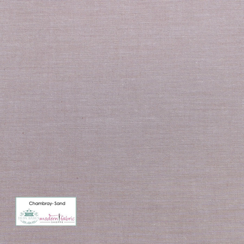 Tilda Chambray Basics- TIL160003-Sand- Half Yard - Modern Fabric Shoppe