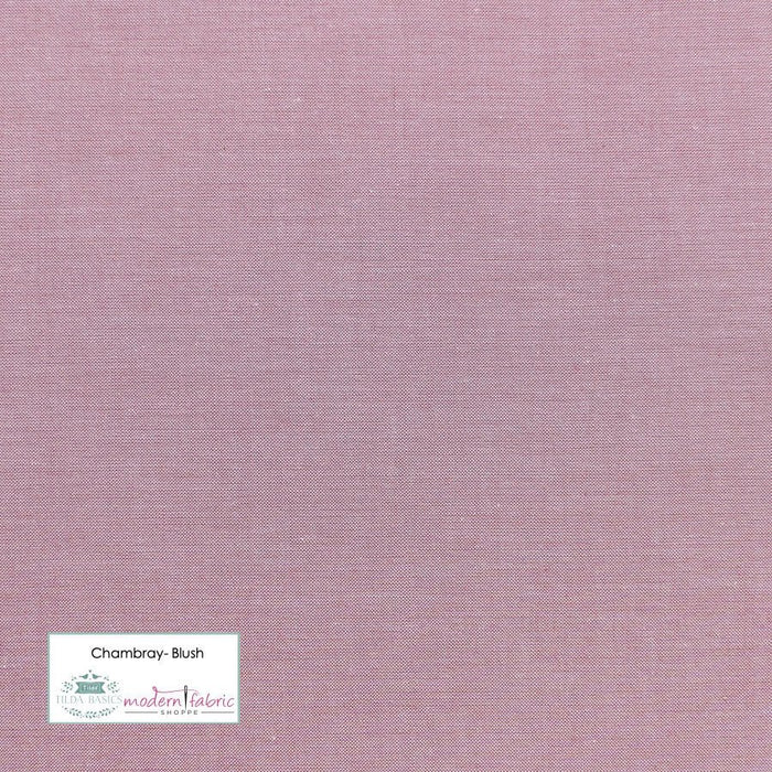 Tilda Chambray Basics- TIL160013-Blush- Half Yard - Modern Fabric Shoppe