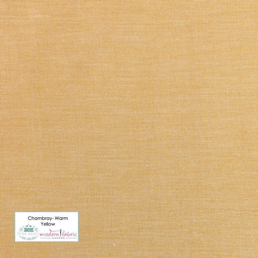 Tilda Chambray Basics- TIL160015-Warm Yellow- Half Yard - Modern Fabric Shoppe