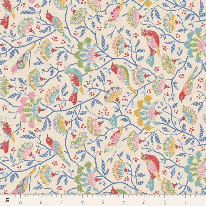 Tilda Jubilee- Bird Tree TIL100557-Cream- Half Yard- February 2024 - Modern Fabric Shoppe
