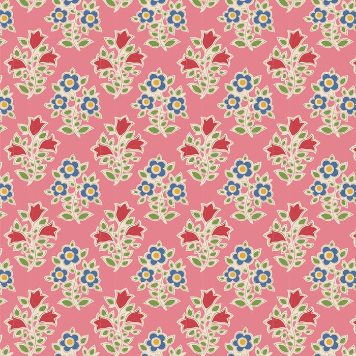 Tilda Jubilee Blenders- Farm Flowers TIL110097-Pink- Half Yard- February 2024 - Modern Fabric Shoppe