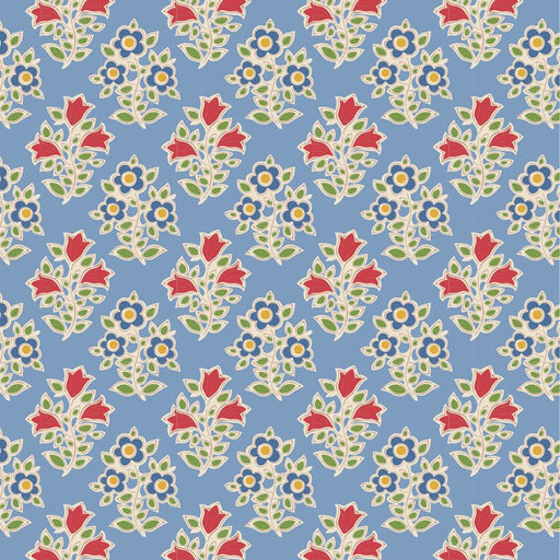 Tilda Jubilee Blenders- Farm Flowers TIL110100-Light Blue- Half Yard- February 2024 - Modern Fabric Shoppe