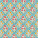 Tilda Jubilee Blenders- Farm Flowers TIL110103-Teal- Half Yard- February 2024 - Modern Fabric Shoppe