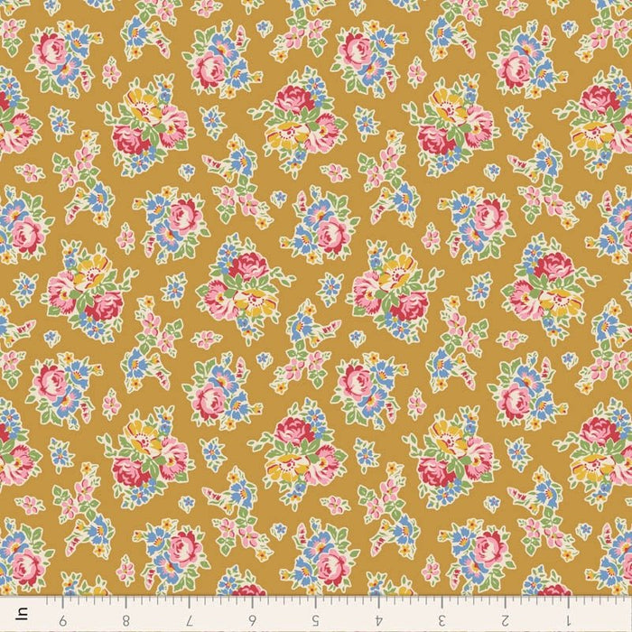 Tilda Jubilee- Sue TIL100549-Mustard- Half Yard- February 2024 - Modern Fabric Shoppe
