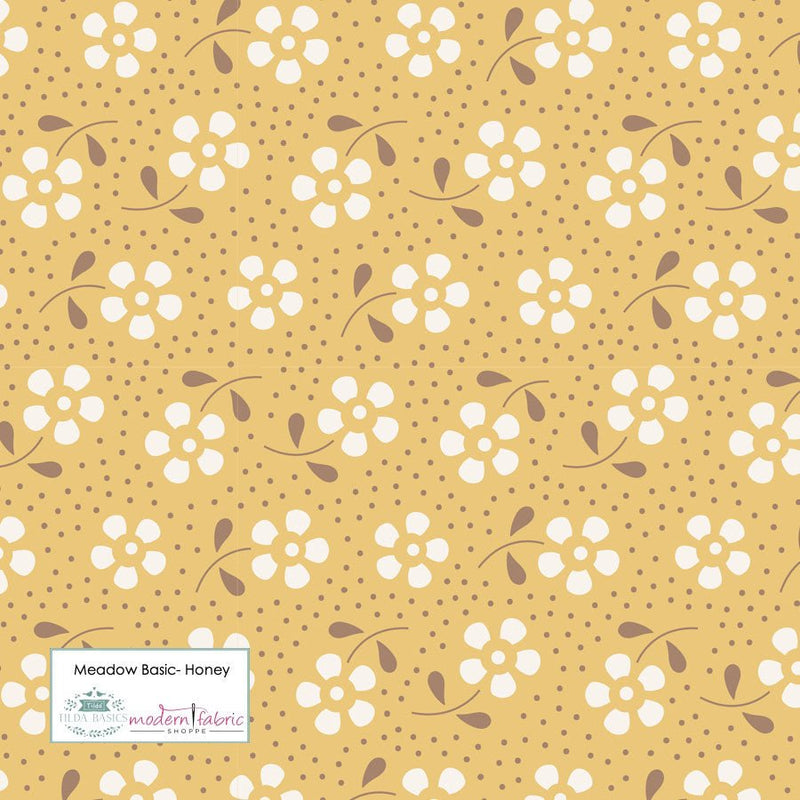 Tilda Meadow Basic- TIL130083-Honey- Half Yard - Modern Fabric Shoppe