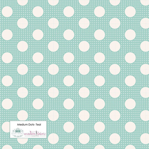 Tilda Medium Dots- TIL130001-Teal- Half Yard - Modern Fabric Shoppe