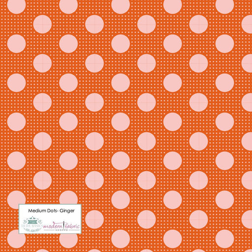 Tilda Medium Dots- TIL130007-Ginger- Half Yard - Modern Fabric Shoppe