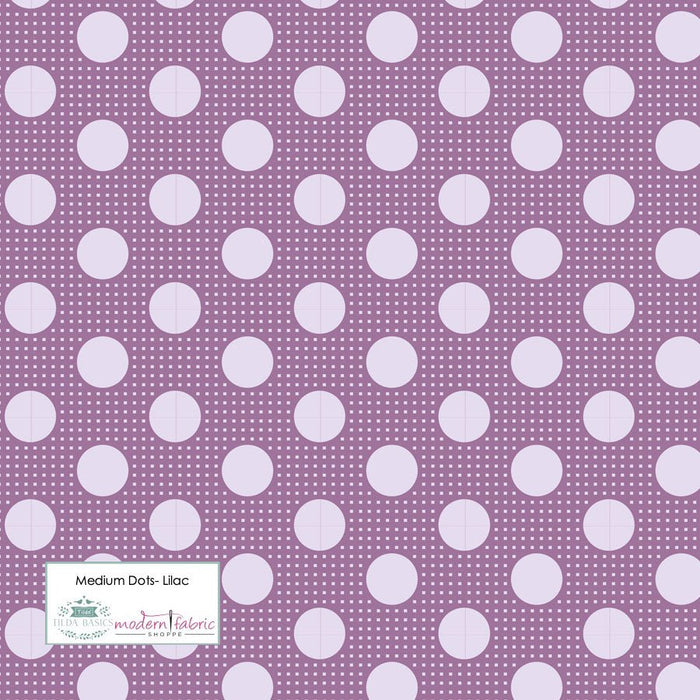 Tilda Medium Dots- TIL130009-Lilac- Half Yard - Modern Fabric Shoppe