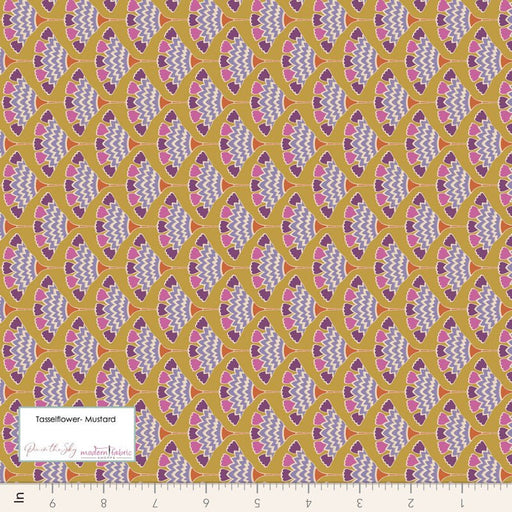 Tilda Pie in the Sky- Tasselflower TIL100481-Mustard- Half Yard - Modern Fabric Shoppe