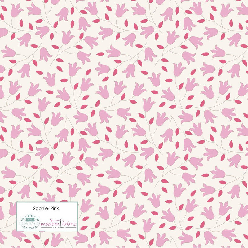 Tilda Sophie Basic TIL130096-Pink- Half Yard - Modern Fabric Shoppe