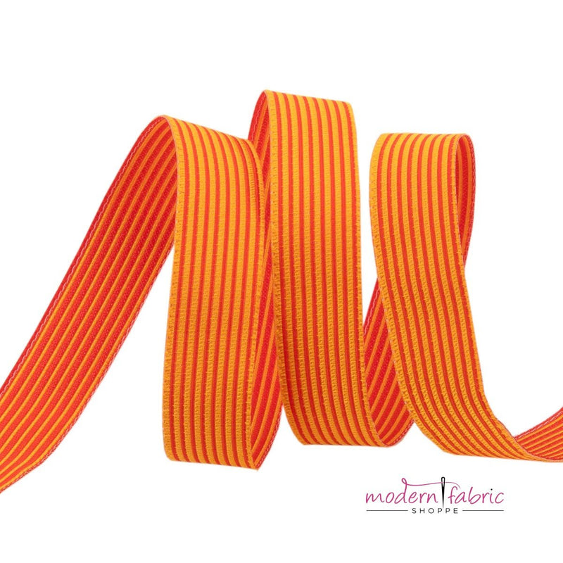 Tula Pink-Stripes Sunrise Reversible- Tiny Strips and Dots- 5/8"- By the Yard