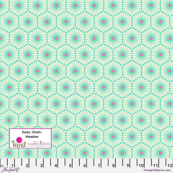Tula Pink Besties- Daisy Chain PWTP220.MEADOW- Half Yard - Modern Fabric Shoppe
