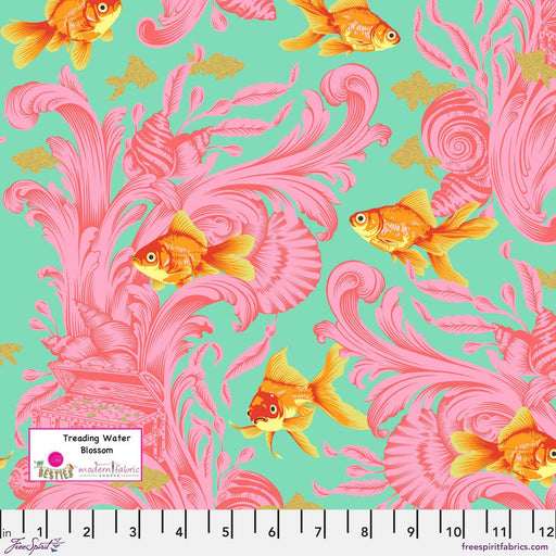 Tula Pink Besties- Treading Water PWTP214.BLOSSOM- Half Yard - Modern Fabric Shoppe