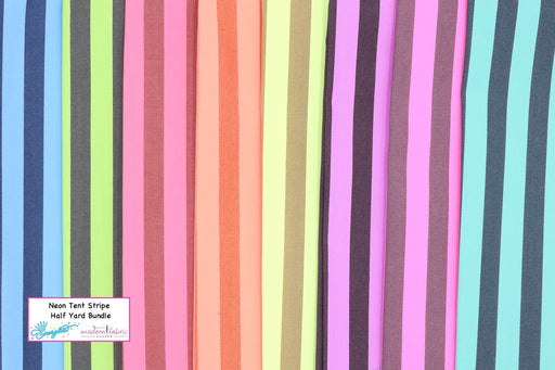 Tula Pink Neon Tent Stripe- Half Yard Bundle - Modern Fabric Shoppe