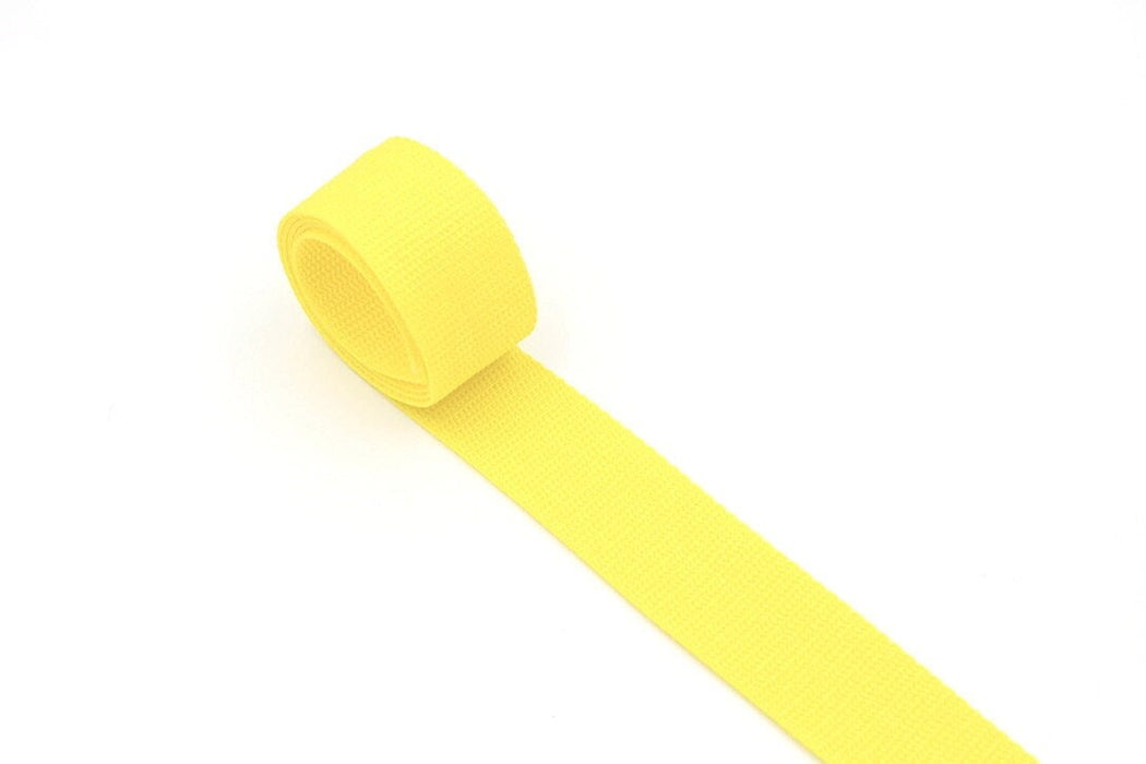 Yellow Polypropylene 1 inch (25mm) width Webbing- by the yard - Modern Fabric Shoppe