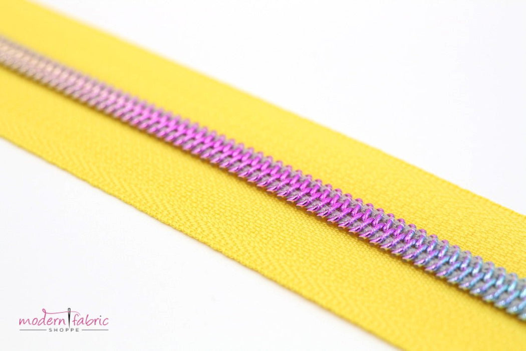 Yellow- #5 Rainbow Nylon Coil Zipper Tape